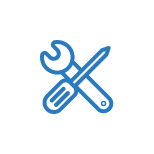 Icon of screw driver and wrench